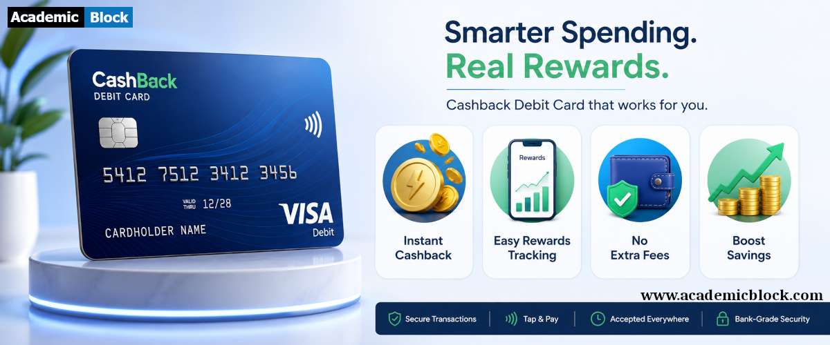 Image shows a debit card with it's Advantages
