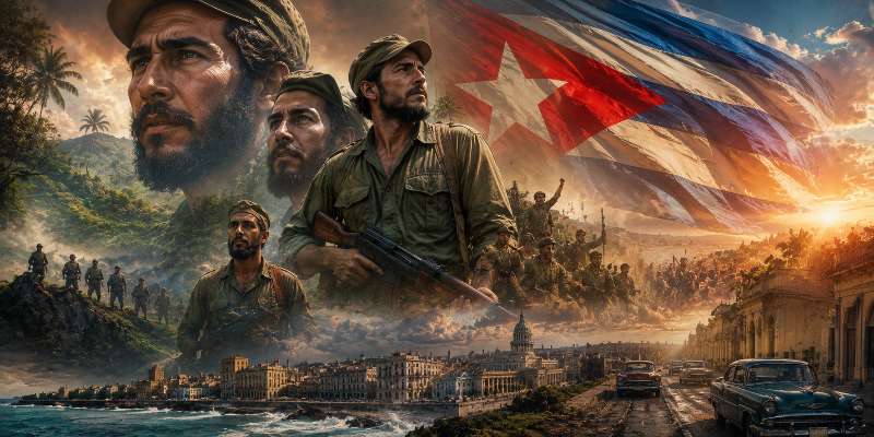 Image shows the poster of Cuban Revolution
