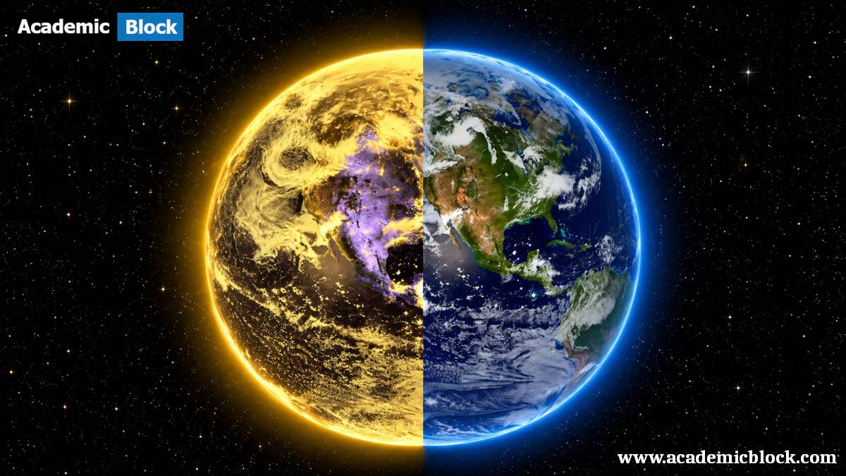 Illustration of the Multiverse Hypothesis, showing parallel Earth-like worlds existing side by side in separate universes.