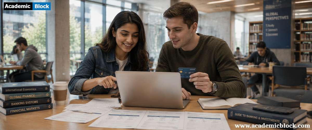 Image shows Students are looking Top Bank Accounts them in their Laptop.