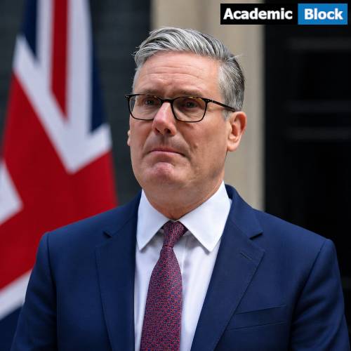 Keir Starmer speaks outside Downing Street after resigning as UK prime minister following two years in office.