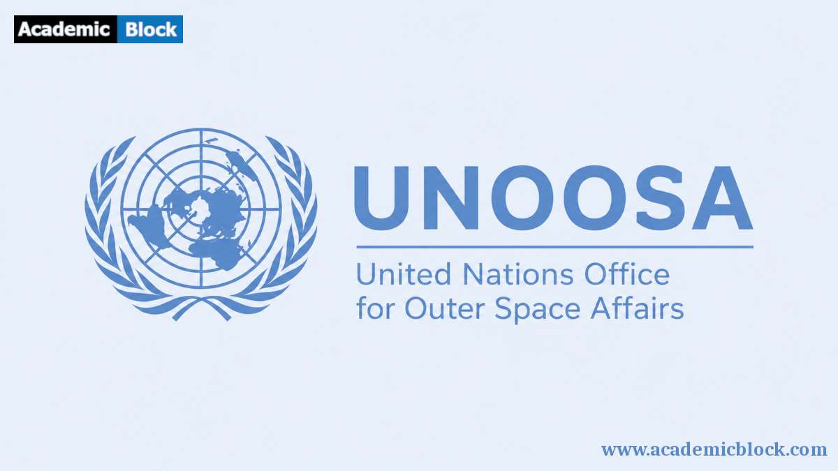 Image of United Nations Office for Outer Space Affairs (UNOOSA) emblem and official name.