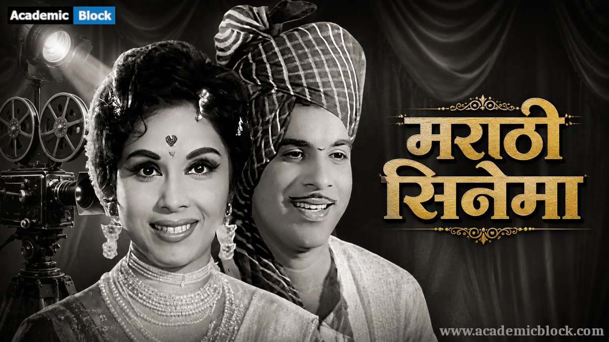 Image showing Marathi cinema featuring two classic lead characters, dramatic black-and-white styling, and timeless cinematic elegance.