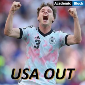 Image showing Maxim De Cuyper of Belgium celebrating a 4-1 victory over the United States in the FIFA World Cup 2026 Round of 16.