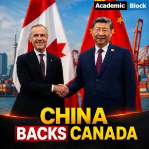 Image Showing China backs Canada as Chinese President Xi Jinping and Canadian Prime Minister Mark Carney shake hands amid US-Canada tariff tensions