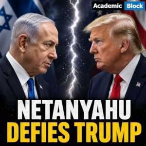 Netanyahu and Trump face off across a bright spark line, highlighting rising tensions between the two leaders.