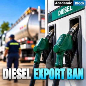 image showing diesel fuel pumps and a tanker truck illustrating the proposed US diesel export ban amid rising fuel prices.