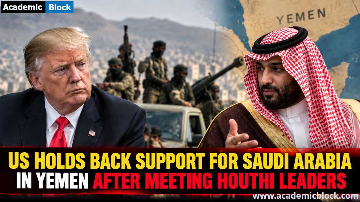 Image showing Donald Trump and Saudi Crown Prince Mohammed bin Salman amid US-Saudi tensions over Yemen and Washington’s decision to avoid direct military intervention against the Houthis.