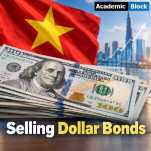 Image showing Vietnam flag and 100 dollar bills, , Vietnam is considering a sovereign dollar bond sale as the government seeks new funding from global investors.