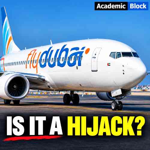 Flydubai aircraft after an Israel-bound flight diverted to Saudi Arabia amid hijack fears following a pilot altercation