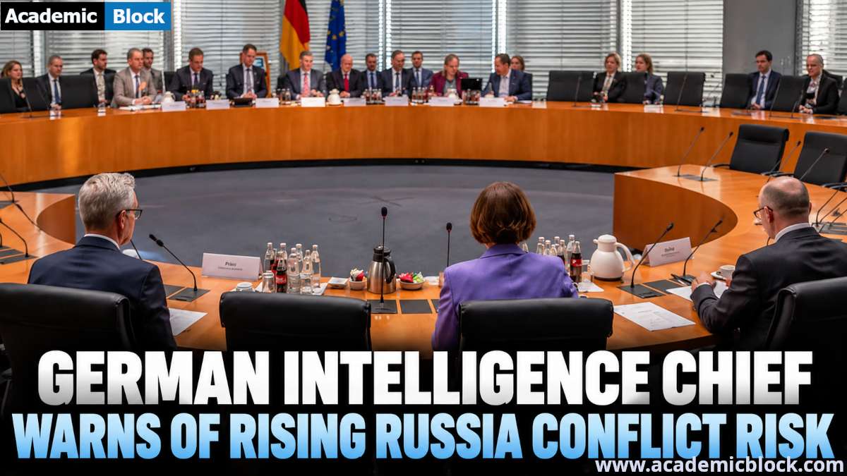 Image showing German intelligence chief Martin Jäger warns lawmakers about the rising risk of conflict with Russia.
