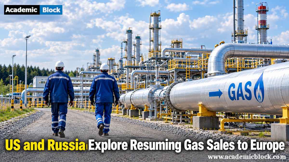 Image show two Russian operators inspecting a Russian Gas Pipeline Facility.