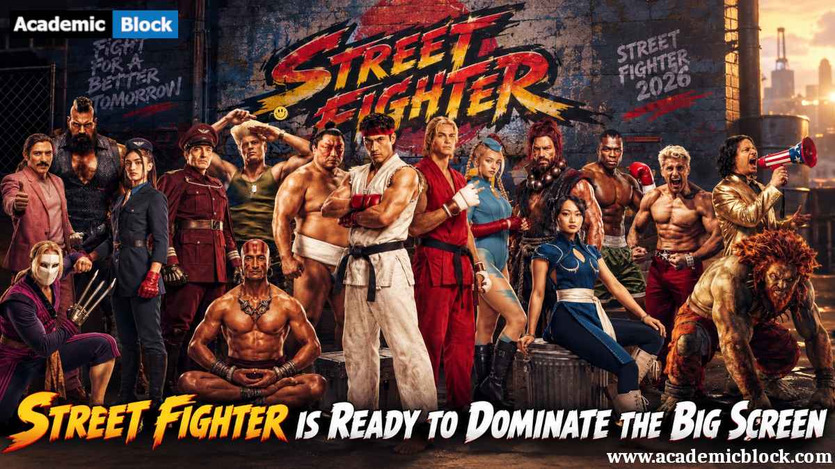 Image shows the Street Fighter fighters pose against a graffiti-covered wall.