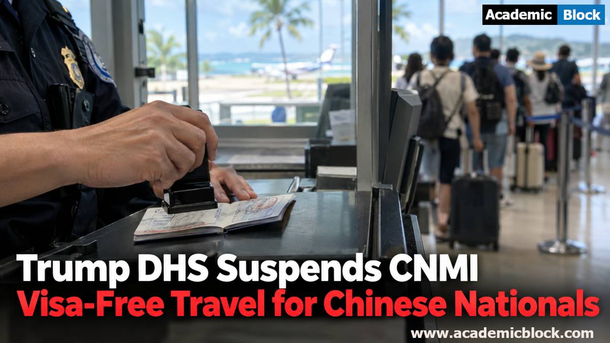 This image shows A U.S. immigration office as DHS suspends visa-free travel for Chinese nationals to the Northern Mariana Islands (CNMI).
