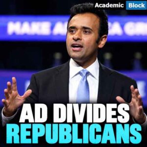 Image showing Vivek Ramaswamy amid controversy over his campaign ad targeting Amy Acton.